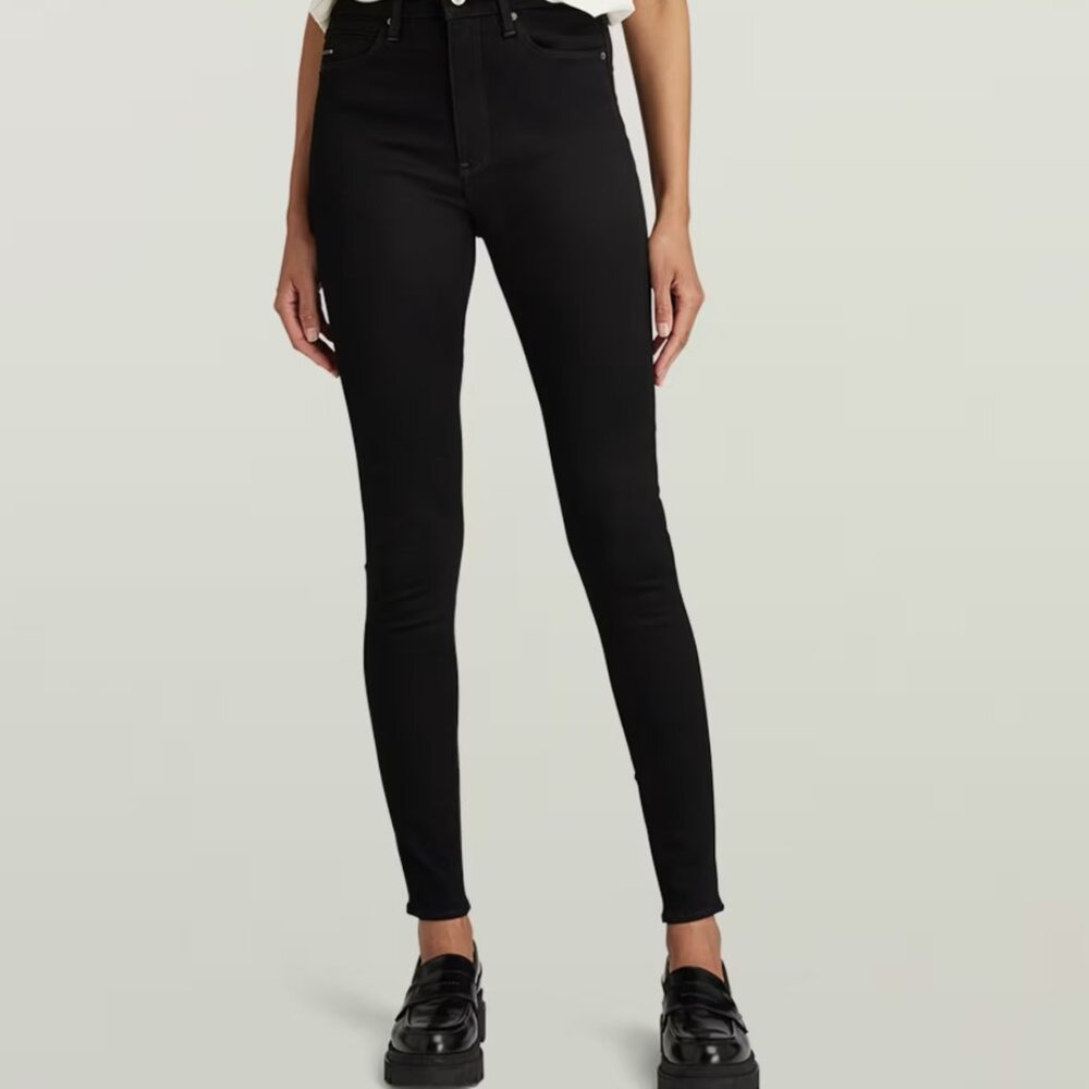 G-Star Black High Rise Super Skinny Jeans Size 32 NWT